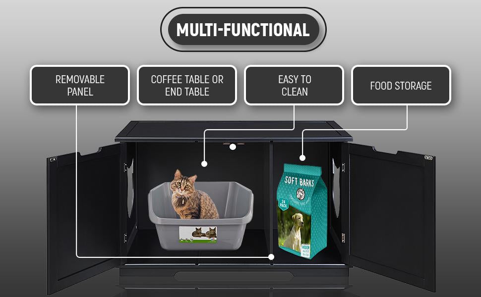 Cat Bench Litter Box - Enclosure Furniture Box House