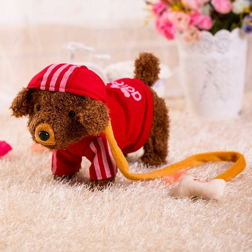 Creative electronic lead rope puppy pet remote control plush toy dog