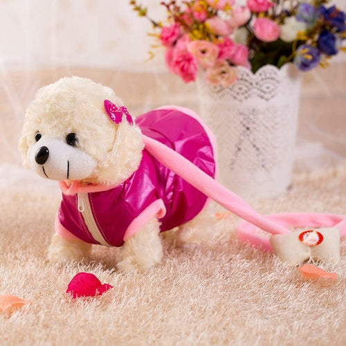 Creative electronic lead rope puppy pet remote control plush toy dog