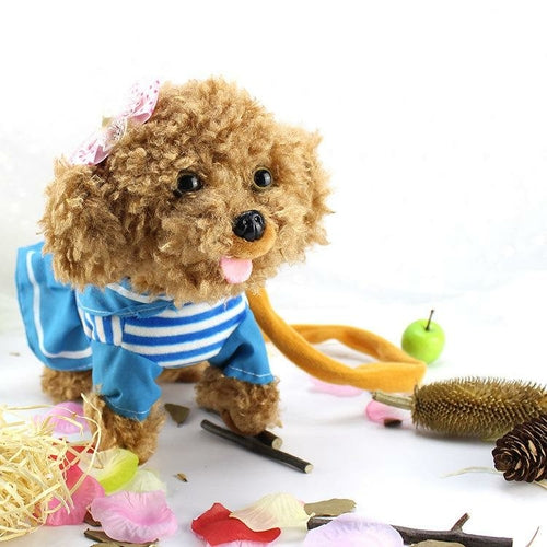 Creative electronic lead rope puppy pet remote control plush toy dog