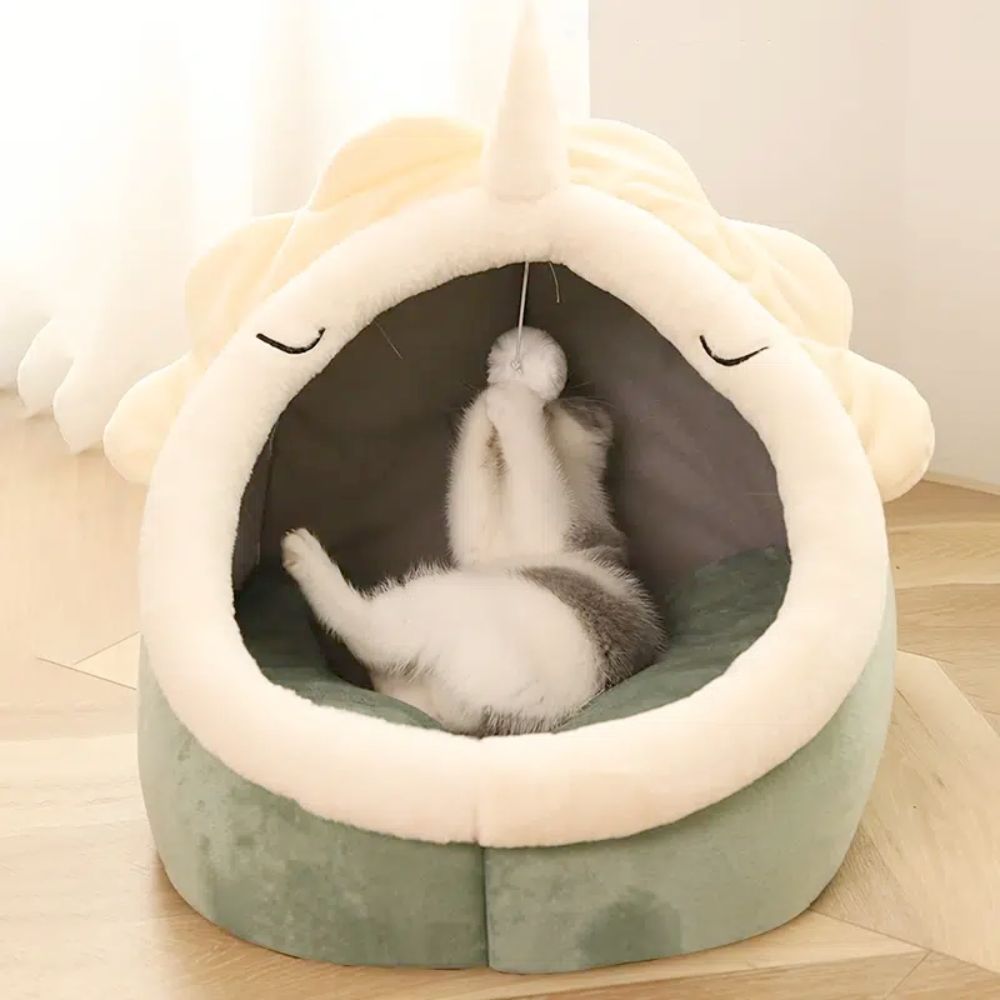 Adorable Dinosaur Pet - Cat House with Toy