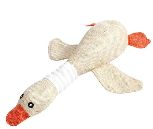 33CM Cloth Pet Dog Chewing Sound Toy Cartoon Goose