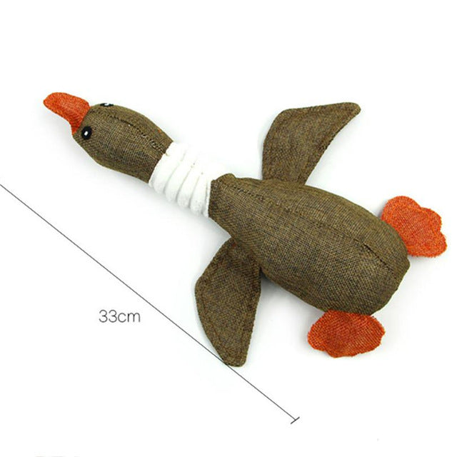 33CM Cloth Pet Dog Chewing Sound Toy Cartoon Goose