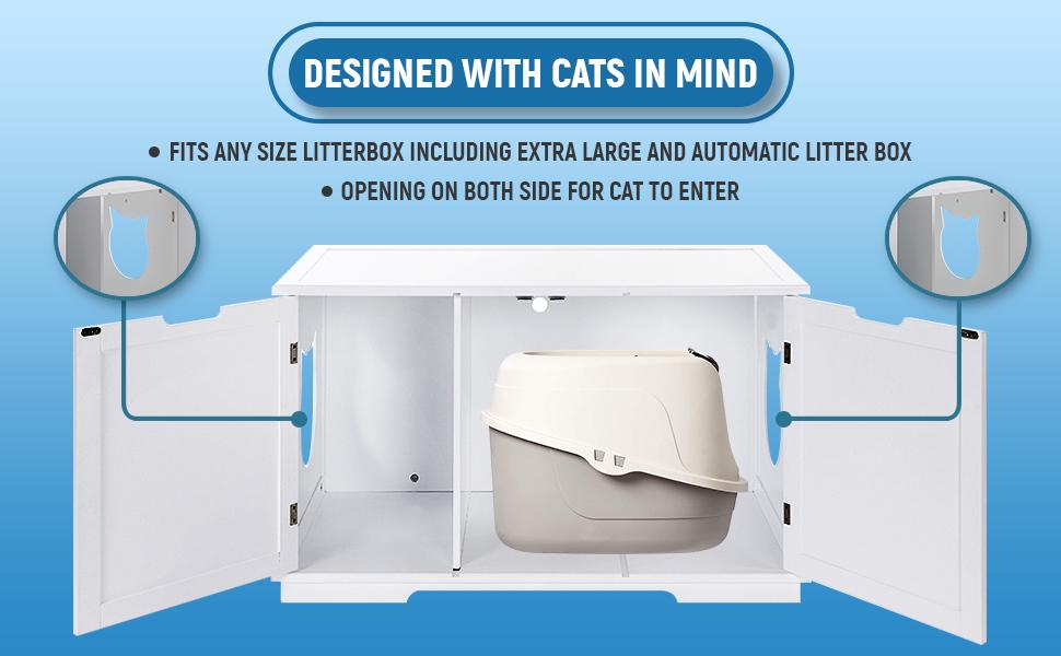 Cat Bench Litter Box - Enclosure Furniture Box House