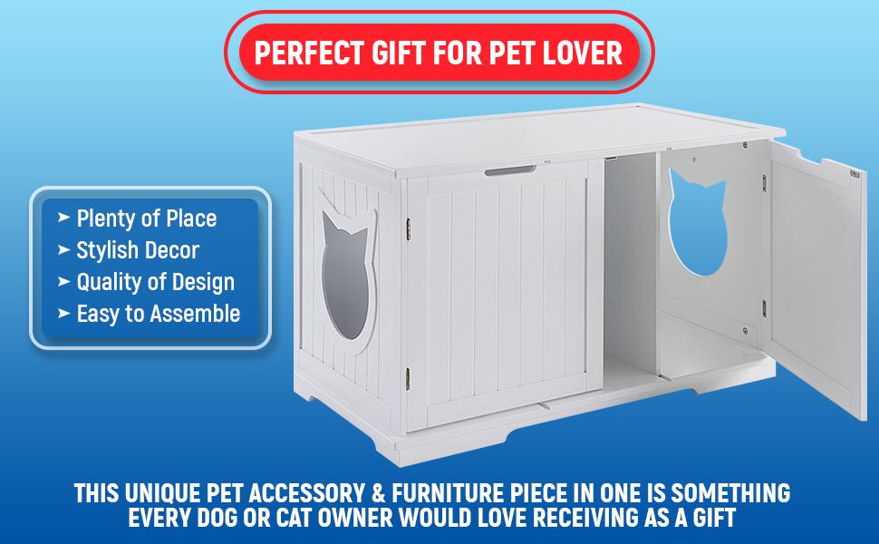 Cat Bench Litter Box - Enclosure Furniture Box House