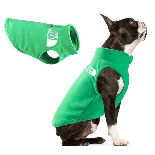 Dog Face Jacket Vest Clothes Winter Fleece Warm Pet  Coat Sweater For