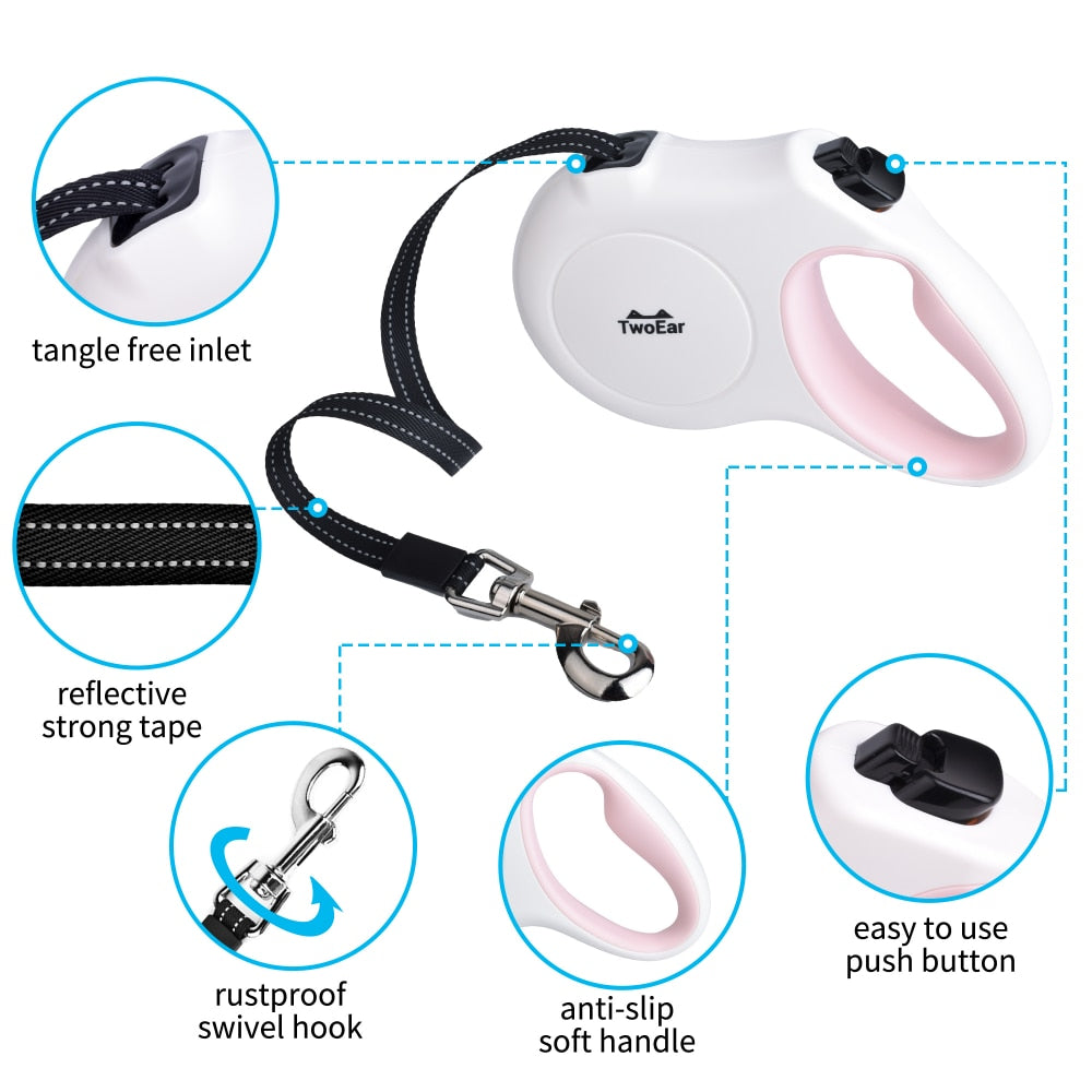 Dog Leash Pet Automatic Retractable Durable Leash-roulette For Dog