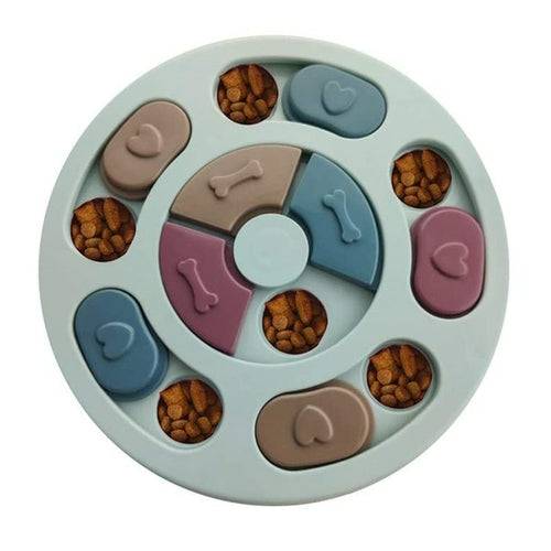 Dog Puzzle Toys Slow Feeder Increase Iq Interactive Turntable Toy Food