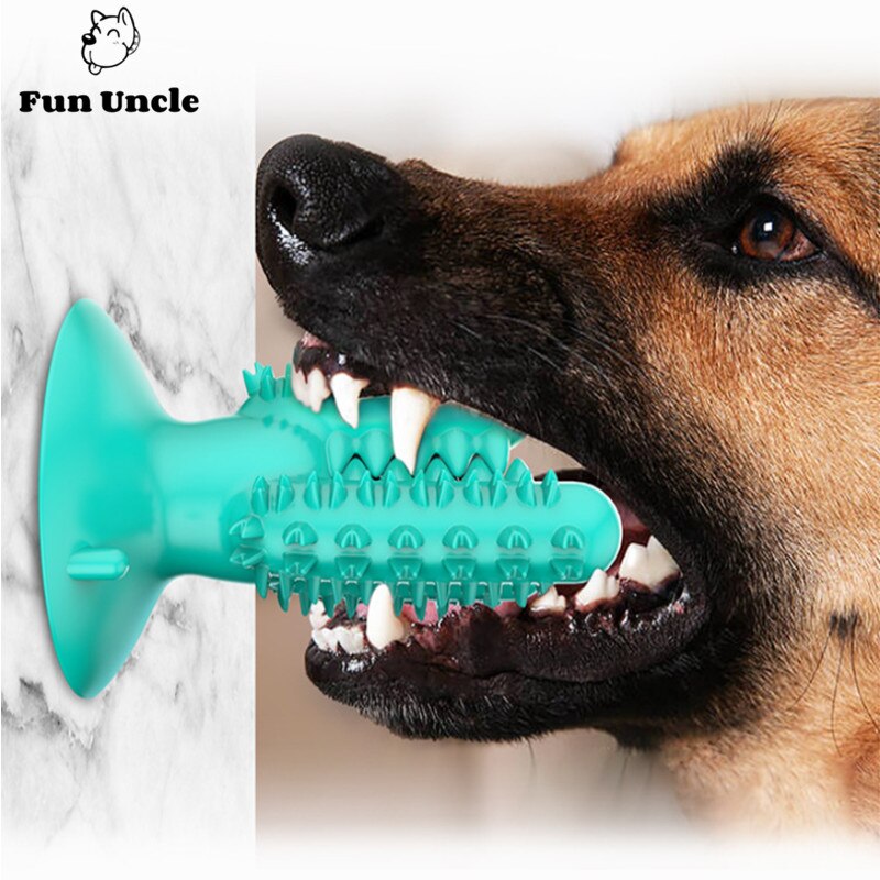 Dog Toothbrush Chew Toys Natural Rubber Dog Tooth Cleaner Stick Puppy