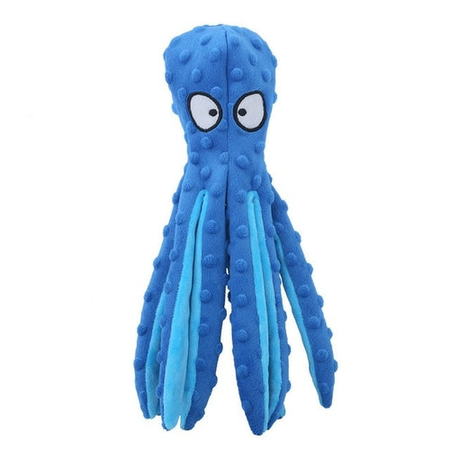 Dog Toy Pet Plush Toy Voice Octopus Bite Resistant Interactive Pet Dog