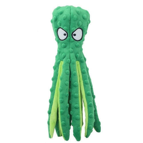 Dog Toy Pet Plush Toy Voice Octopus Bite Resistant Interactive Pet Dog