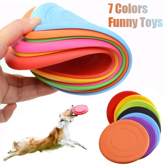 Funny Silicone Dog Cat Toy For Small Medium Large Dogs Flying Toys Dog