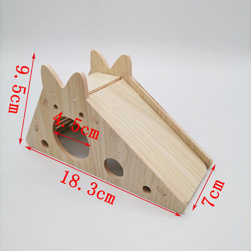 Hamster Swing SeesawSmall Nest Solid Wood Small House Hamster Sleeping