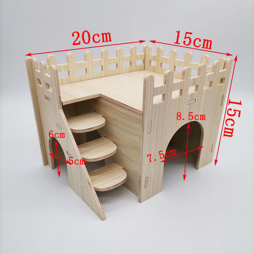 Hamster Swing SeesawSmall Nest Solid Wood Small House Hamster Sleeping