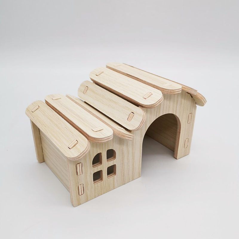 Hamster Swing SeesawSmall Nest Solid Wood Small House Hamster Sleeping