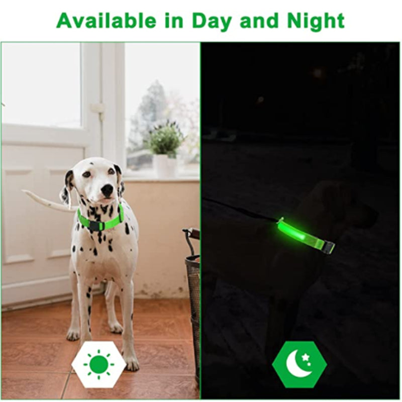 Led Glowing Dog Collar Adjustable Flashing Rechargea Luminous Collar