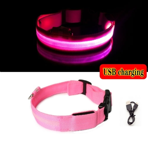 Led Dog Collar Light Anti lost Collar For Dogs Puppies  Night Luminous