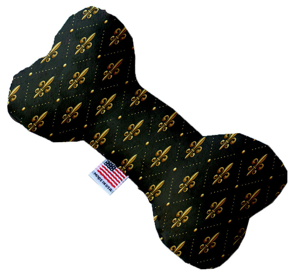 Mirage Pet 1206-SFTYBN8 Black & Gold Fleur De Lis 8 in. Stuffing Free