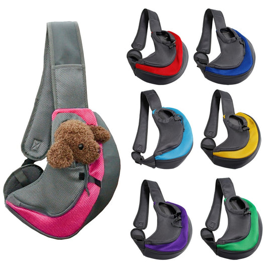 Outdoor Travel Pet Puppy Carrier Handbag Pouch Mesh Oxford Single