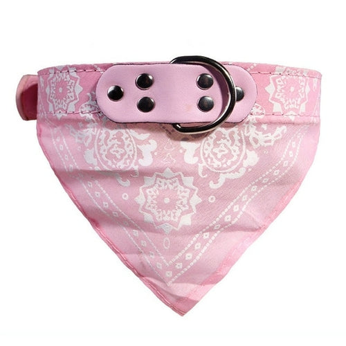 Pet Collars With Print Scarf Cute Adjustable Small Dog Collar