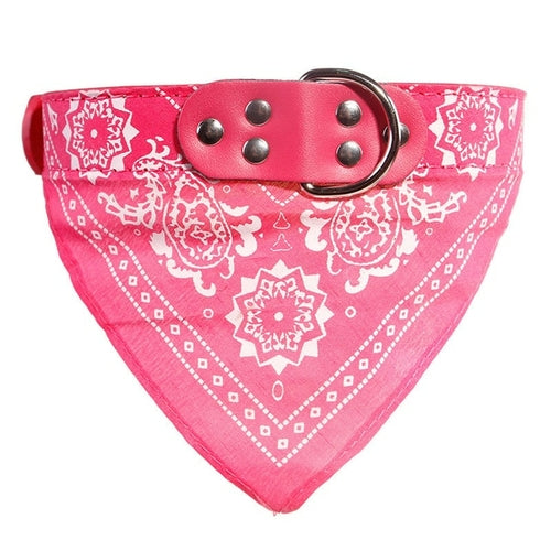 Pet Collars With Print Scarf Cute Adjustable Small Dog Collar