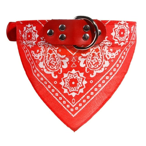 Pet Collars With Print Scarf Cute Adjustable Small Dog Collar