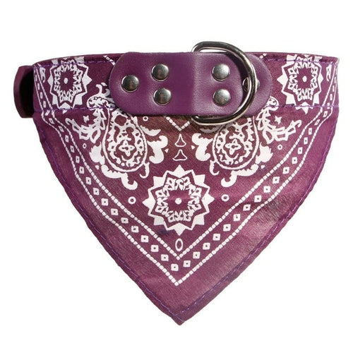 Pet Collars With Print Scarf Cute Adjustable Small Dog Collar