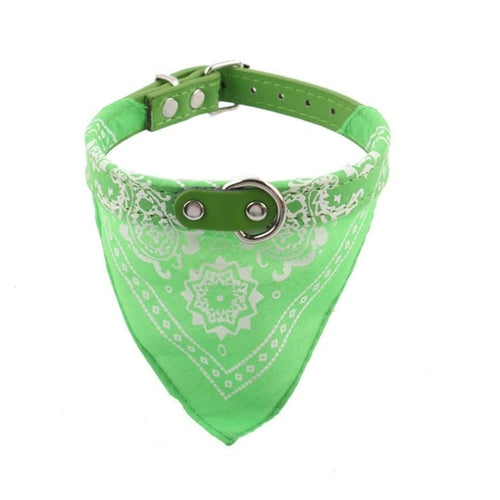 Pet Collars With Print Scarf Cute Adjustable Small Dog Collar