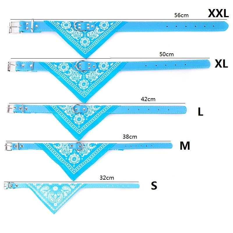 Pet Collars With Print Scarf Cute Adjustable Small Dog Collar