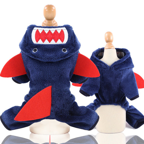 Pet Dog Clothes Soft Warm Fleece Dogs Jumpsuits Clothing For Small