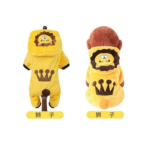 Pet Dog Clothes Soft Warm Fleece Dogs Jumpsuits Clothing For Small