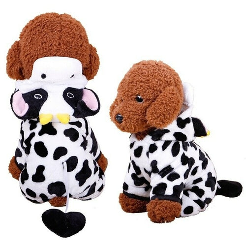 Pet Dog Clothes Soft Warm Fleece Dogs Jumpsuits Clothing For Small