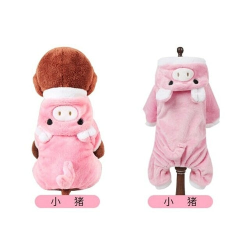 Pet Dog Clothes Soft Warm Fleece Dogs Jumpsuits Clothing For Small