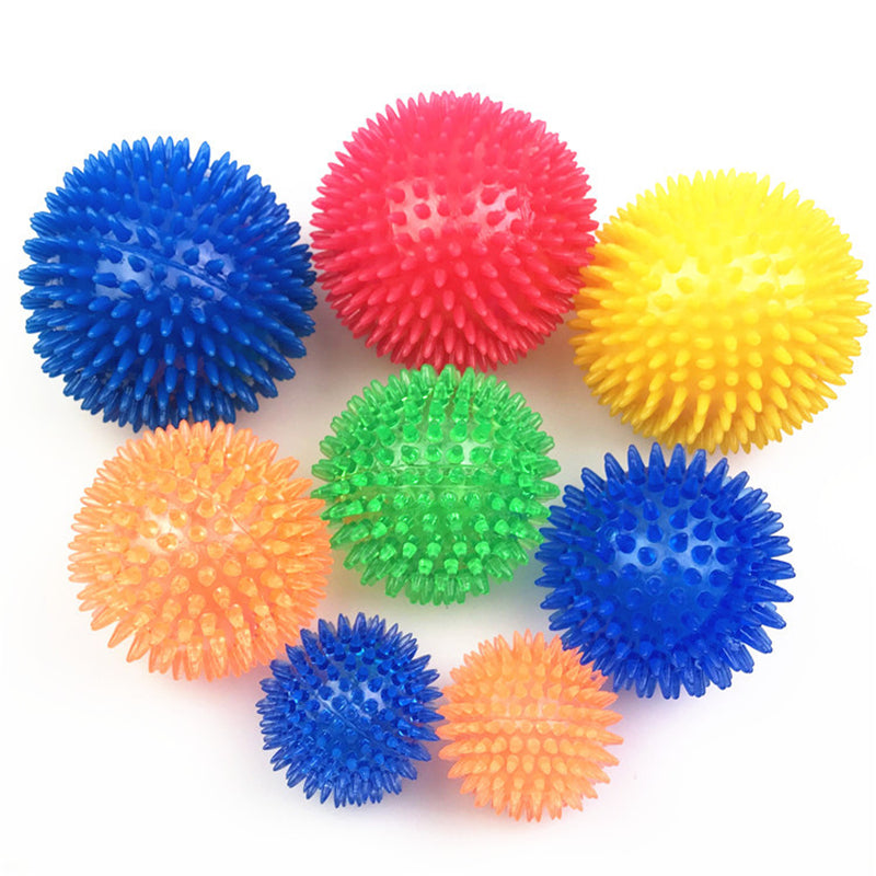 Pet Dog Toys Cat Puppy Sounding Toy Polka Squeaky Tooth Cleaning Ball