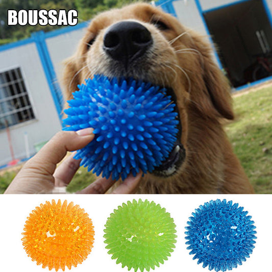 Pet Dog Toys Cat Puppy Sounding Toy Polka Squeaky Tooth Cleaning Ball