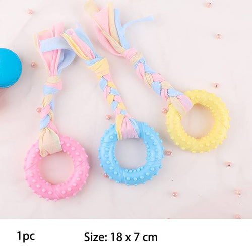 Pet Dog Toys For Small Dog Chews Tpr Knot Toys Bite Resistant Molar