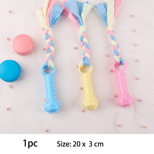 Pet Dog Toys For Small Dog Chews Tpr Knot Toys Bite Resistant Molar