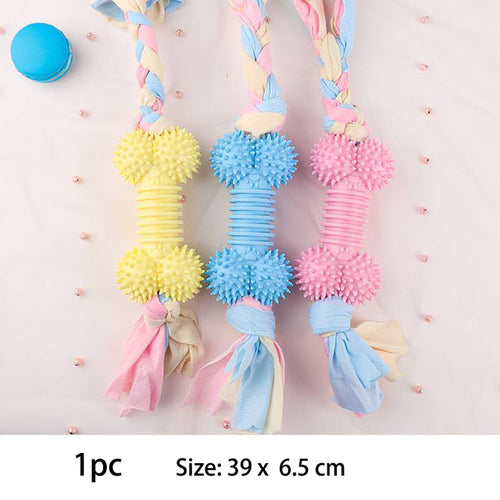 Pet Dog Toys For Small Dog Chews Tpr Knot Toys Bite Resistant Molar