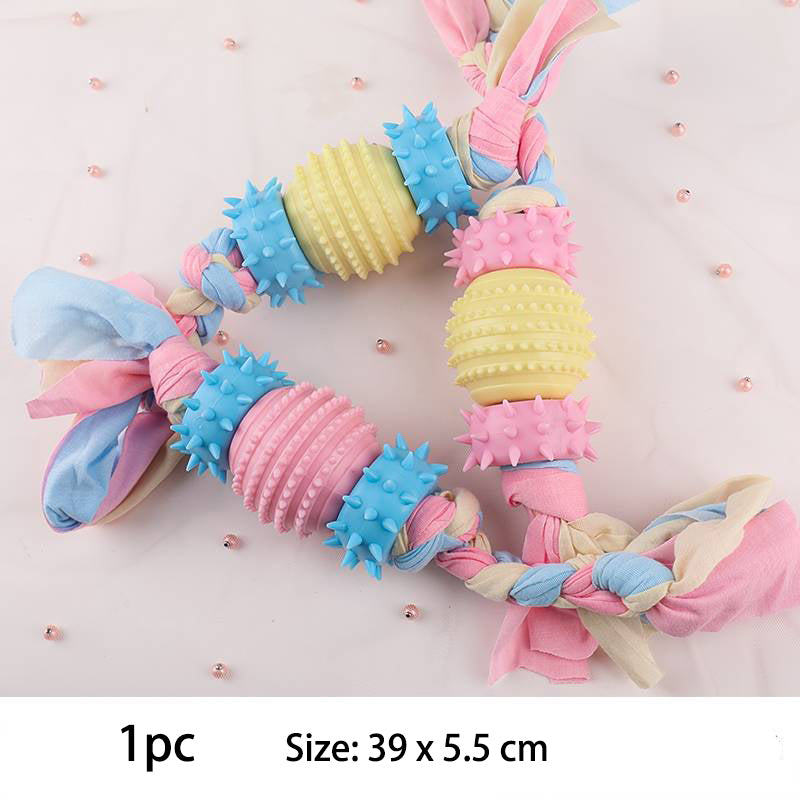 Pet Dog Toys For Small Dog Chews Tpr Knot Toys Bite Resistant Molar