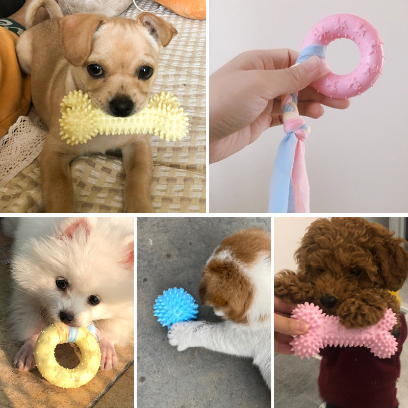 Pet Dog Toys For Small Dog Chews Tpr Knot Toys Bite Resistant Molar