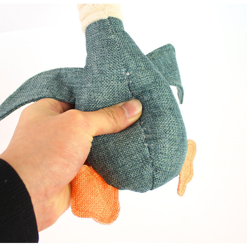 Pet Mallard Duck Dog Toy For Aggressive Chewers Dog Squeaky Wild Goose