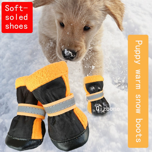 Pet Shoes For Small Dogs Reflective Non Slip Wear Resistant Winter