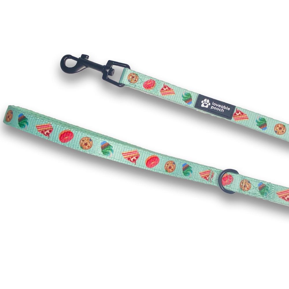Sweet Treats Dog Leash & Poop Bag Holder Set