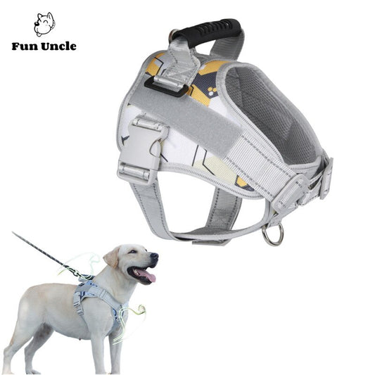 Tactical Dog Harness Vest With Handle, Adjustable Dog Vest Harness For