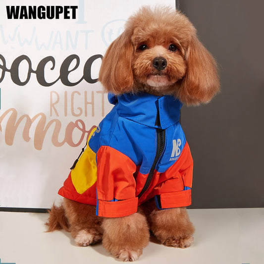 Waterproof Big Dog Clothes Winter Warm Pet Raincoat For Medium Large