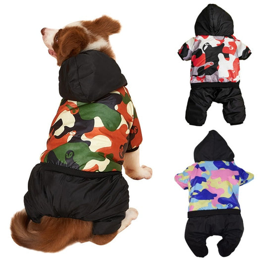 Winter Pet Dog Clothes French Bulldog Camouflage Costumes For Dog Warm