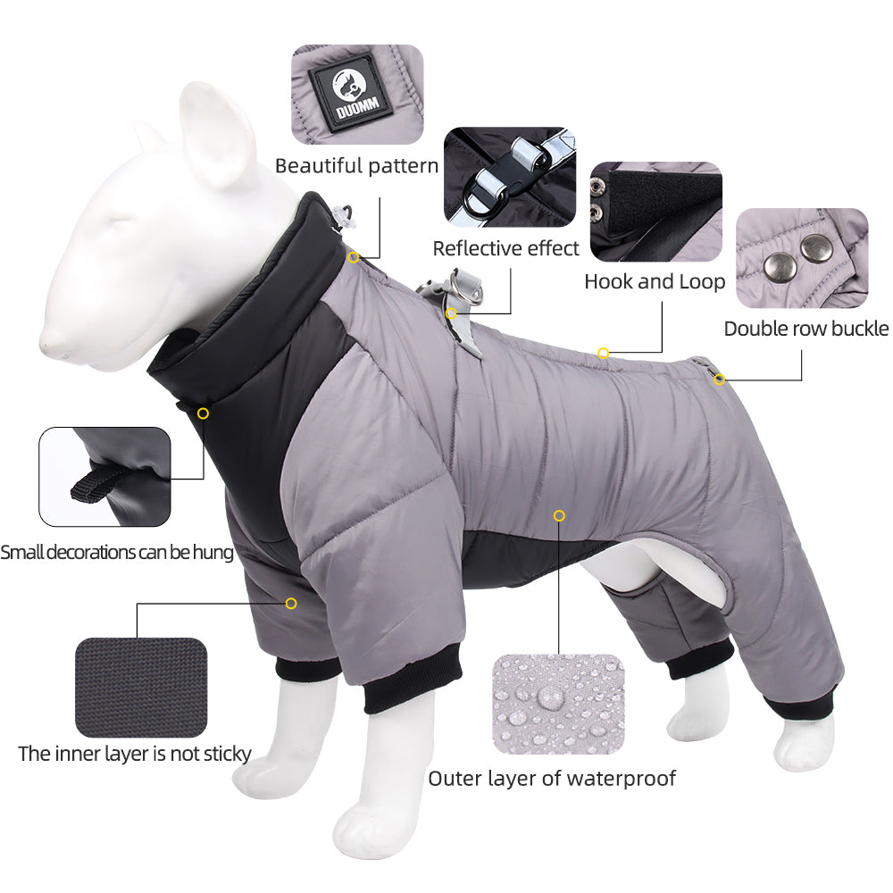 Winter Warm Thicken Pet Dog Jacket Waterproof Dog Clothes For Small