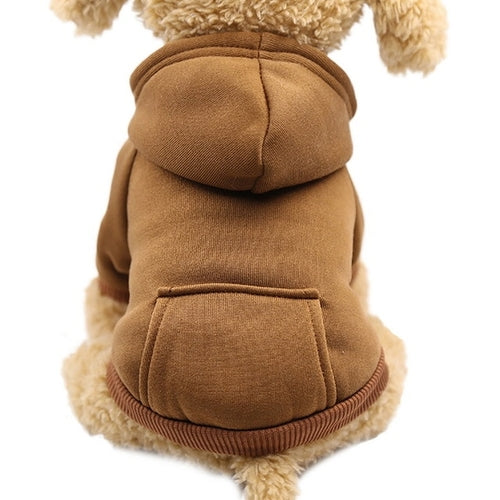 XS-2XL Pet Dog Hoodie Coat Soft Fleece Warm Puppy