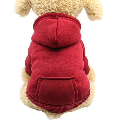 XS-2XL Pet Dog Hoodie Coat Soft Fleece Warm Puppy