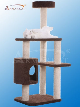 Armarkat 3-Level Carpeted Real Wood Cat Tree Condo